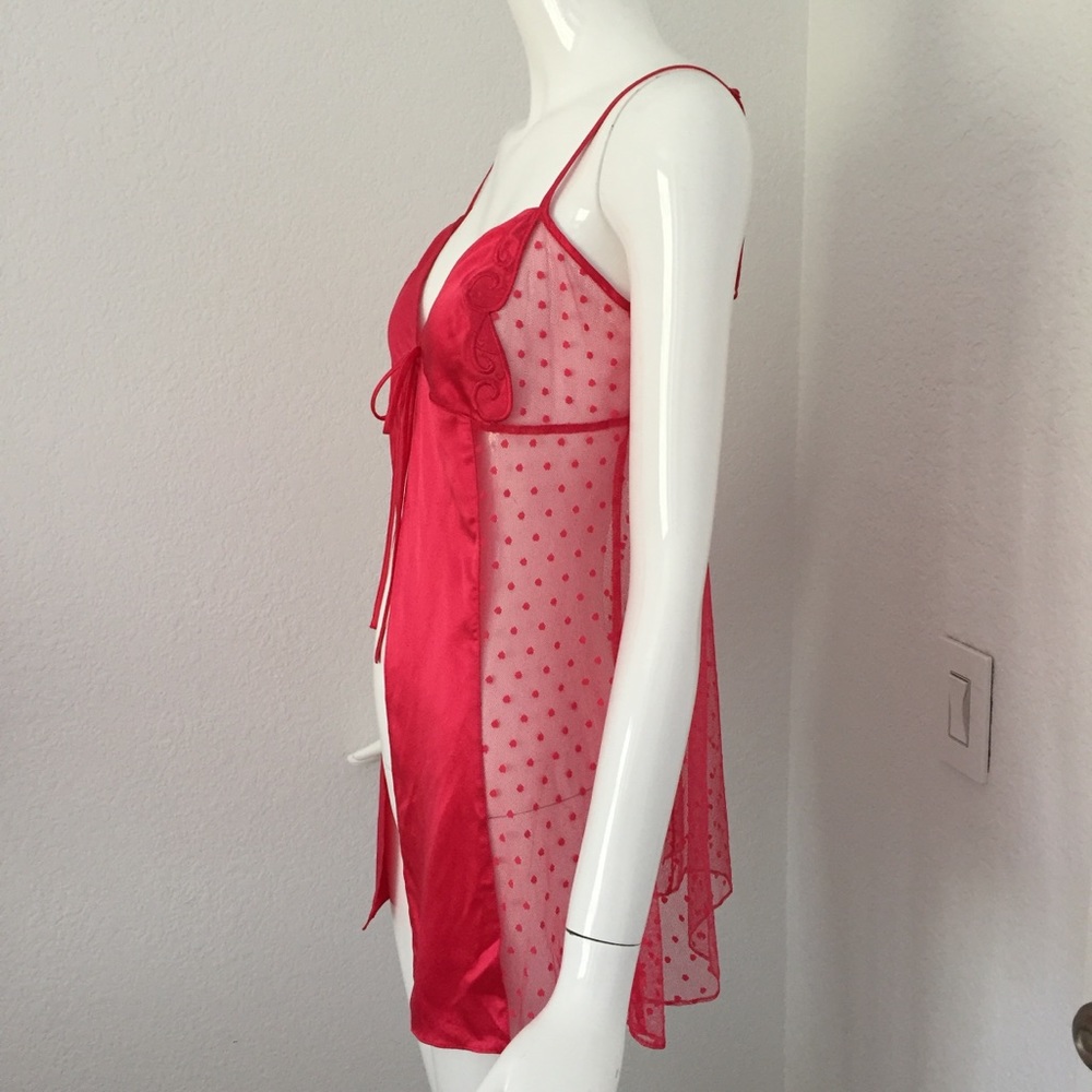 Victoria's Secret Red mesh silk top